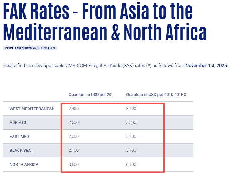 CMA CGM FAK Rates CMA CGM FAK Rates