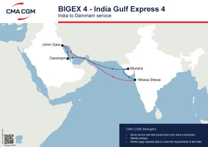 india to dammam service