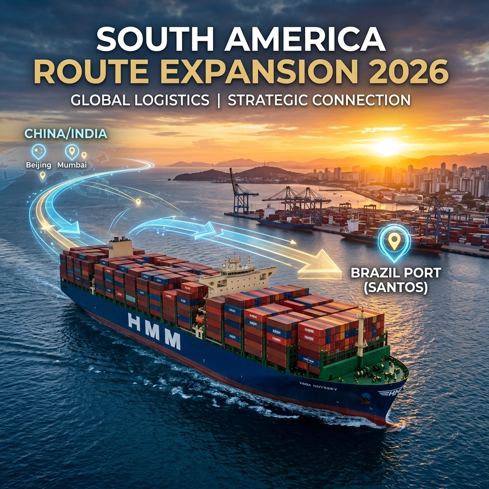 [Actualización Estratégica] HMM Expande el Servicio Lejano Oriente-India-América Latina (FIL) para 2026