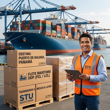 Flete marítimo de China al Puerto de Balboa Panamá FCL LCL con despacho DDP y transbordo a México - STU Supply Chain