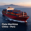 Buque portacontenedores navegando de China a Perú, flete marítimo internacional