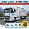 Servicio Express TIR China-Europa, transporte FTL puerta a puerta y despacho aduanero en Países Bajos